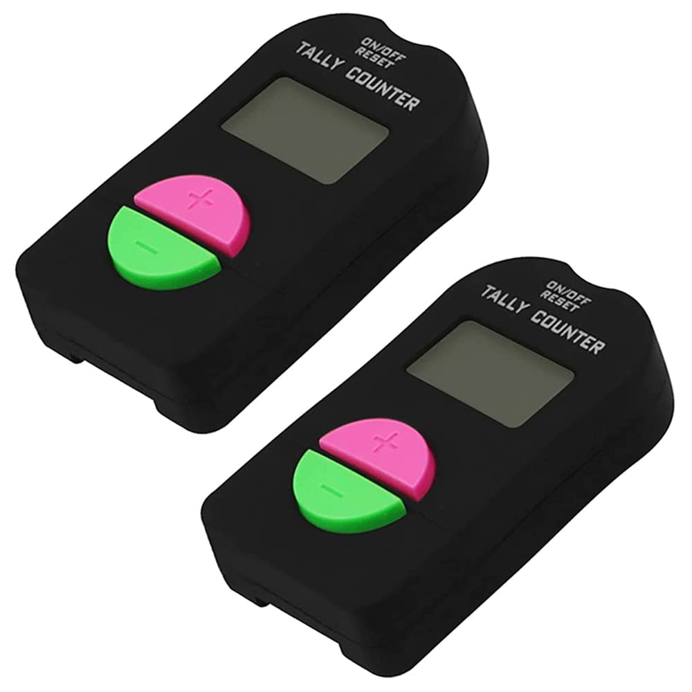 TopHomer 2 contatori elettronici per golf, calcio, digitale, nero, 6,3 x 3,4 x 1,5 cm
