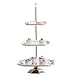 Torta ceramica stand Vassoio for torta a 3 piani Vassoio portaoggetti in argento placcato Vassoio for frutta Vassoio Piatto da tè Vassoio for tè Cosmetici Gioielli Matrimonio basamento della torta