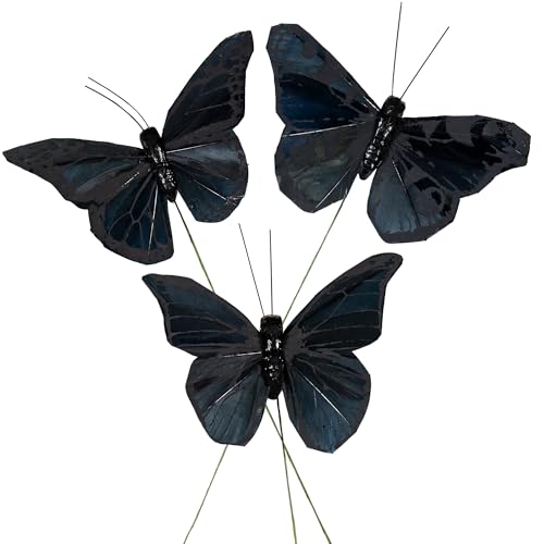 YCHTEWY-Butterfly Decorations Set, 12 pcs, Black, Party Favors & Hair Accessories