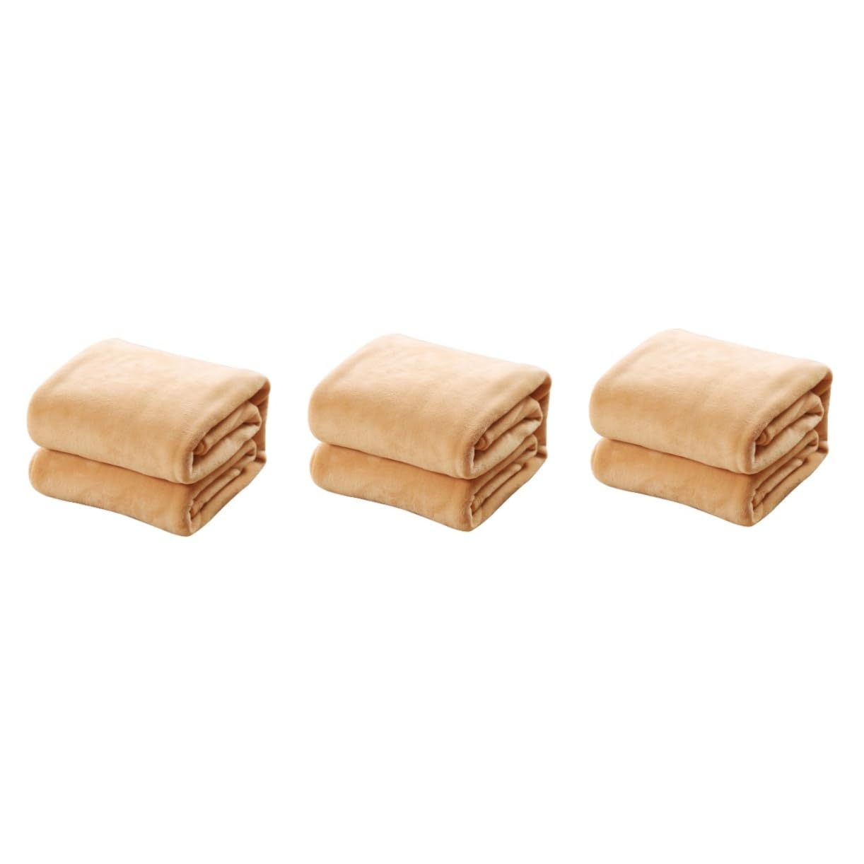 Couverture flanelle pour animaux LIFKOME lot de 3 plaids camel lit lavable