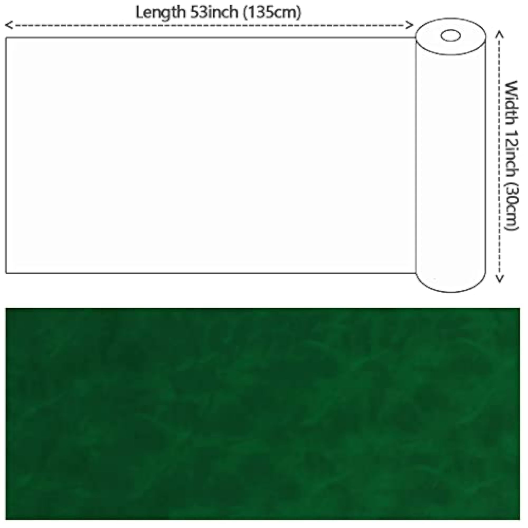 Solid Color Green Faux Leather Roll for Crafting