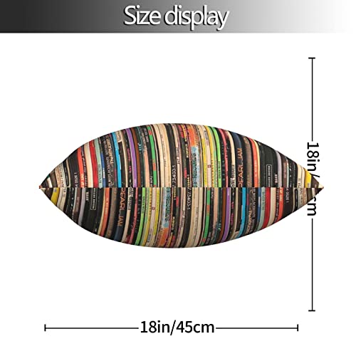 Twszgd Classic Alternative Rock Records Pillow Case Decorative Square Throw Pillow Covers Cushion Case Pillowcase For Sofa Couch Bed Chair Car 18X18 Inch/45X45 Cm #TOP2