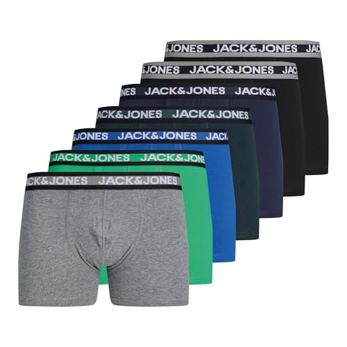 Jack & Jones JACADRIAN Trunks 7 Pack Bóxer, Black/Pack:Holly Green-Magical Forest-Black-Blue Lolite-DGM-Navy Blazer, M para Hombre