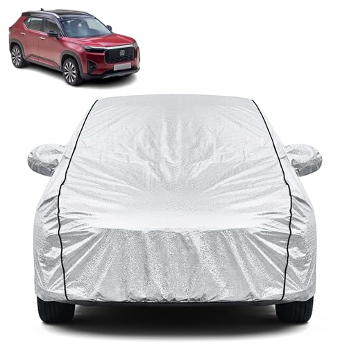 Image of Waterproof Car Cover for Honda Elevate | Dustproof, UV Resistant & Scratch Protection | Soft Cotton Lining | Triple Stitched | Mirror Pockets & Elastic Fit | Silver