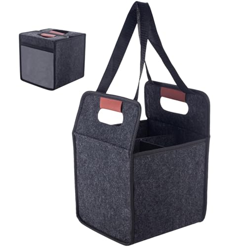 Portabebidas: bolsa plegable para vasos de bebidas con asas, bolsa de bebidas reutilizable, soporte portátil para llevar, organizador robusto y compacto, respetuoso con el medio ambiente