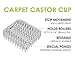 Slipstick CB420 Carpet Protector Caster Cups / Carpet Grippers for Under Furniture (Set of 4) 2-1/4 Inch - Clear Plastic,Large
