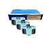 Inkjetcorner 3 Pack LIGHT CYAN Remanufactured Ink Cartridge Shows Ink Level for HP No. 02 Photosmart C5140 C5150 C5180 C6150 C6180 C6240 C6250 C6280 C7150 C7180 C7250 C7280