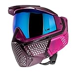 CRBN Paintball Zero Pro Goggle - Includes: Two Lens + Visor + Case - Carbon Paintball (Violet, More Coverage)