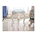 Produktbild MJIA Vanity Hocker Hocker, Gepolsterte Bank Makeup Hocker Barock Klavierstuhl Massivholz Beine Ändern Schuhe Bank for Schlafzimmer Ankleidezimmer Wohnzimmer (Color : 02)