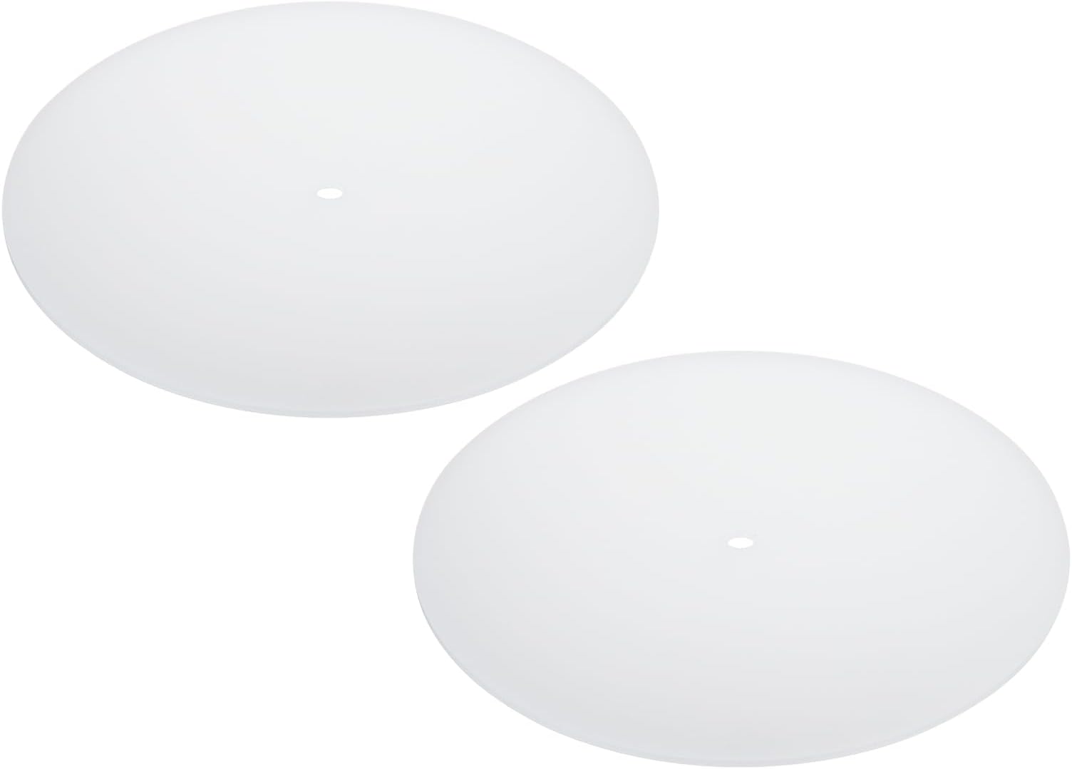PATIKIL Lampshade Diffuser, 2 Pcs 14.5" Diameter with 3/8" Center Hole Round Diffuser 2.7mm Thick for Drum Lampshades Pendants Light Fits 15-17" Openings, Translucent White