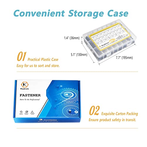 Kadrick 860Pcs M6 M5 M4 M3 Metric Screw Assortment, Suitable For 3D Printing Diy,Hex Socket Head Cap Bolts Nuts And Washers Kit, Grade 12.9 Alloy Steel, Black Zinc Plated,Anti Rust Upgrade #TOP4