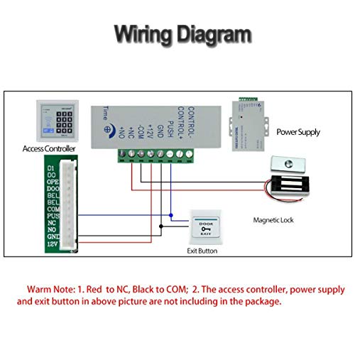 YAVIS DC12v Magnetschloss Elektronische 60kg 132lbs Elektromagnetisches Schloss für Tür Access Control System Hostcontroller Tür Eintrag NC-Modus