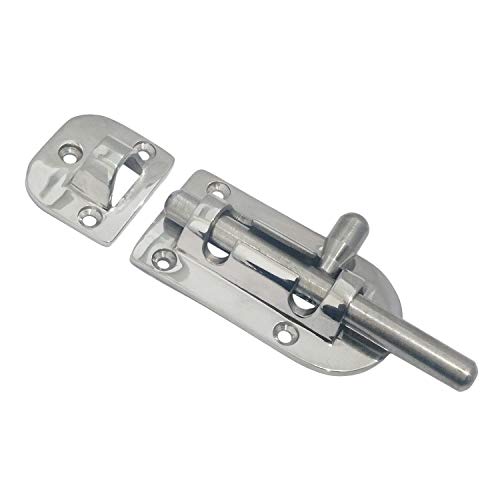 NRC&XRC Marine 316 Stainless Steel Heavy Duty 4-1/3\" Long Locker Latch Slide Barrel Bolt for Marine Boat Window/Door/Hatch - Thumbnail 7