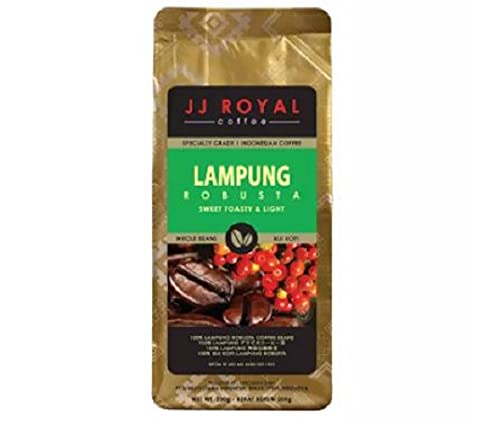 JJ Royal Coffee - Lampung 100% Robusta (Whole Bean) 200g - Our Lampung Whole Bean Coffee is nose forward with sweet aromatics and a clean finish.