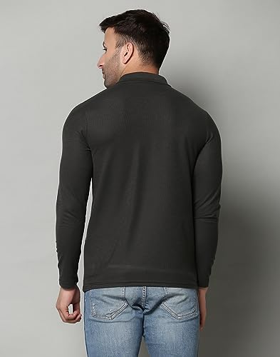 Image of INKKR Full Sleeve Men's Solid Polo Neck T-Shirt Combo