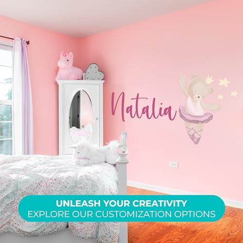 Vinilo Decorativo Oso Dancer Personalizable 25.4x10.16 cm miniatura 2