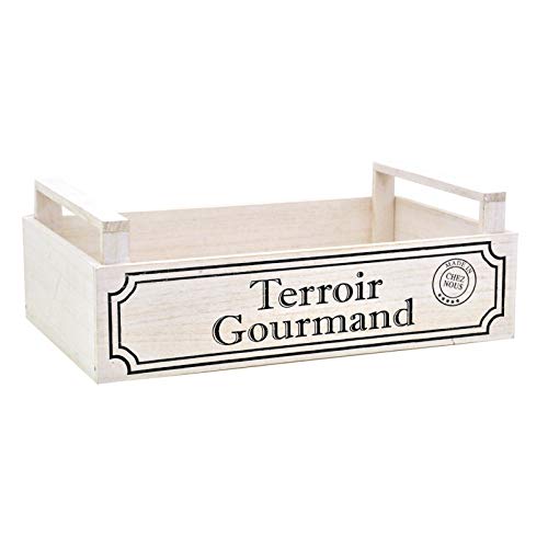 Corbeille en Bois Terroir Gourmand AubryGaspard panier de rangement et emballage cadeau