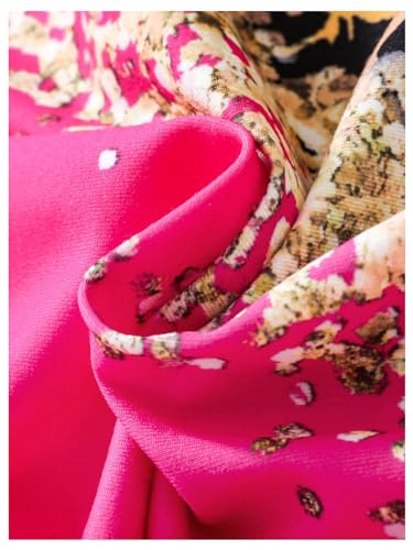 Image of Floerns Girl's 2 Piece Outfit Leopard Sequin Patchwork Top and Elastic Waist Bermuda shorts Sets