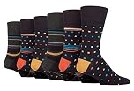 Gentle Grip Sock Shop 6 Pairs Mens Loose Soft Top Non Elastic Bamboo Socks (6-11 UK, SOMRM09)