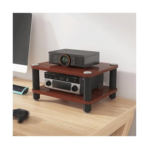 Support de Bureau AV Multicouche, adapté aux Racks de Contenu Ouverts à 2/3/4 Niveaux, Tour HiFi en Bois, adapté aux lecteurs DVD, Consoles de Jeux et boîtiers TV - Parfait pour Tous Les USA