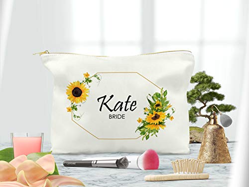 Preisvergleich Produktbild Make-up-Tasche für Brautjungfer, Brautjungfer, Make-up-Tasche, personalisierbar