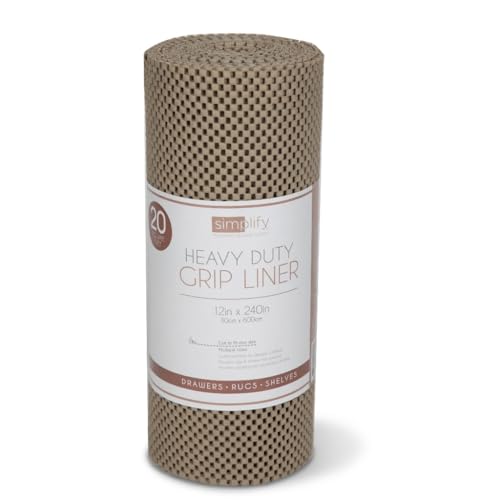 Grip Liner-Heavy Duty-Non-Adhesive Shelf Liner (12"x240", Taupe)
