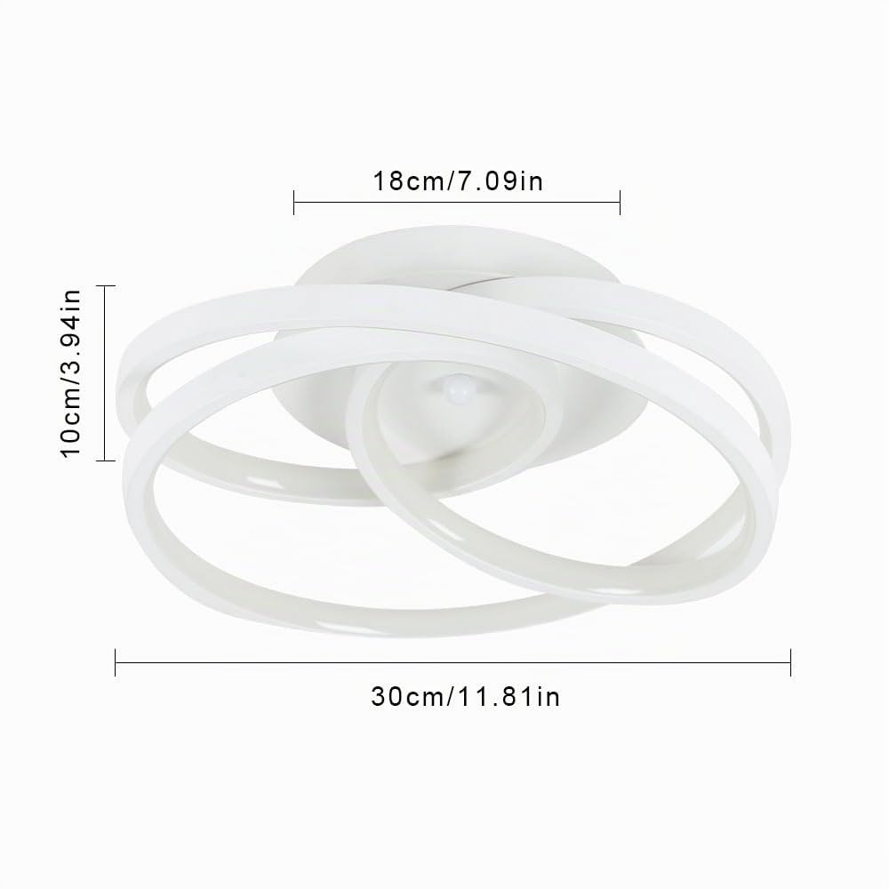 Goeco Plafoniera LED Soffitto Moderna 40W 3000K 30CM Rotondo, Bianco | 4500LM Lampada da Soffitto LED Luce Bianco Caldo Plafoniere per Camera da Letto, Sala, Corridoio