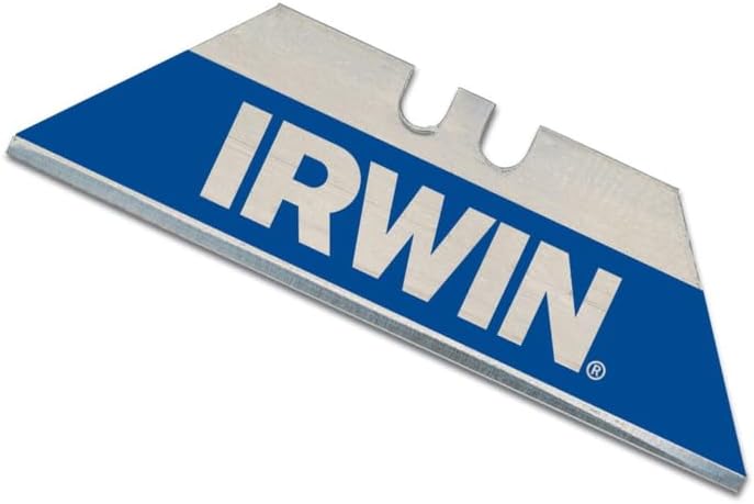 IRWIN Bi-Metal Utility Knife Blades 100-Pack - Shatterproof, 3x Sharper Longer, Fits Most Knives