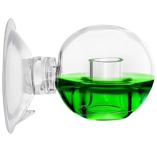 Yerleomit CO2 Dauertest Aquarium CO2 Diffusor Aquarium CO2 Test Aquarium Tester Aquarium Ausströmer CO2 Monitor Scheibe Kapazität Messgerät Aquarium mit Saugnapf für Bepflanztes Aquarium