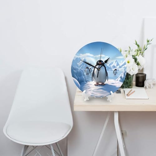Horloge murale pingouin silencieuse pour chambre d'enfant - 7