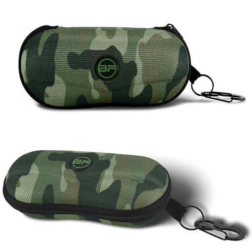 Image of BLUPOND Sunglasses Case Semi Hard EVA Shell with Metal Hanging Hook Belt Clip Sun Glasses Storage