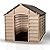Samuel ALEXANDER Large Plastic Garden Dog Kennel/Shelter/House in Brown – 86cm x 84cm x 82cm