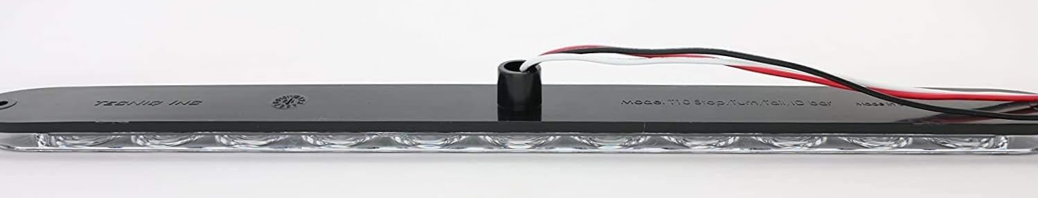 TecNiq, Inc PAIR of 15"" LED - Stop Turn Tail Marker Light (STT) - Red LEDs with Clear Lens - Multi-Function Trailer, Truck or Equipment LED Light Bar - Manufactured by TecNiq in the USA, Low Profile