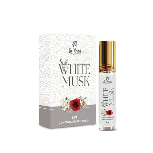Image of La Brisa White Musk Attar For Men & Women | Long Lasting Soft White Musk Attar Perfume Roll On | Fresh Floral Musky Fragrance Notes | Alcohol Free Perfume Oil | 6ml