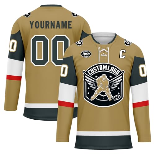 Onegam Custom Hockey Jersey for Men Women Youth, Breathable Ice Hockey Practice Uniform Team Jerseys Sports Training Outfit
