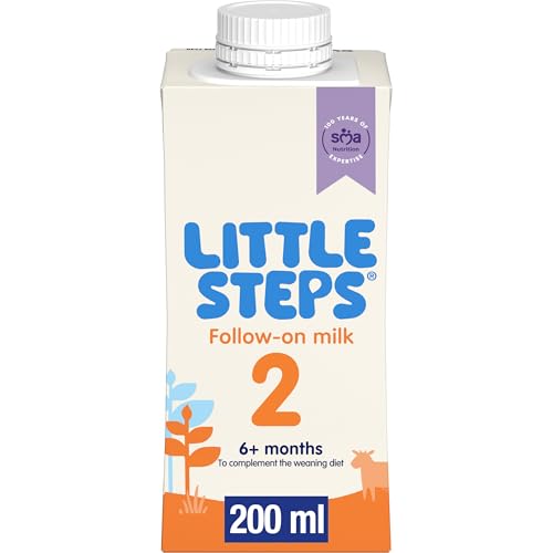Image of SMA Little Steps by Ready To Drink Follow-On Baby Milk 6 months+ Ready-to-use formula milk 200ml (Pack of 12)