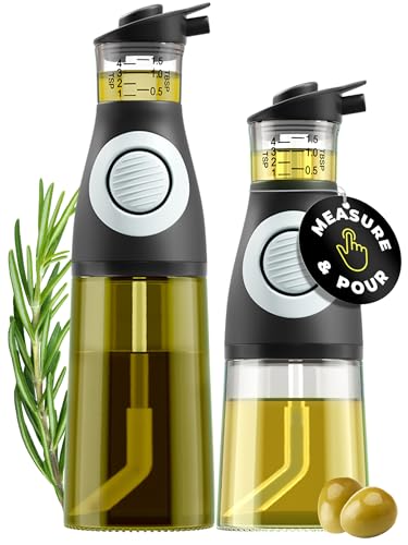 Belwares Oil and Vinegar Dispenser Set - Glass Olive Oil Cruet Bottles with Measuring Cup - Non-Drip Kitchen Dispenser for Cooking, Salad Dressing, and Meal Prep - 2 Dishwasher-Safe Containers - image 7