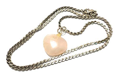 Quartz rose précieux et cristal vert transparent taillé en cœur