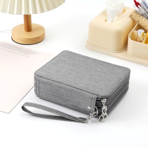 Image of Portable Colored 72 Slots Pencil case Organizer with Printing Pattern for Watercolor Pens, Pencil Case Organizer for Artist