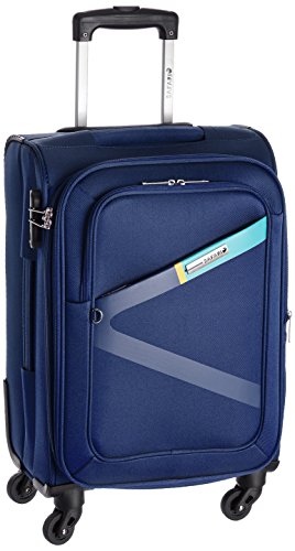 Safari Polyester 54.5 cms Blue Softsided Suitcase (Greater-4wh-55-Blue)