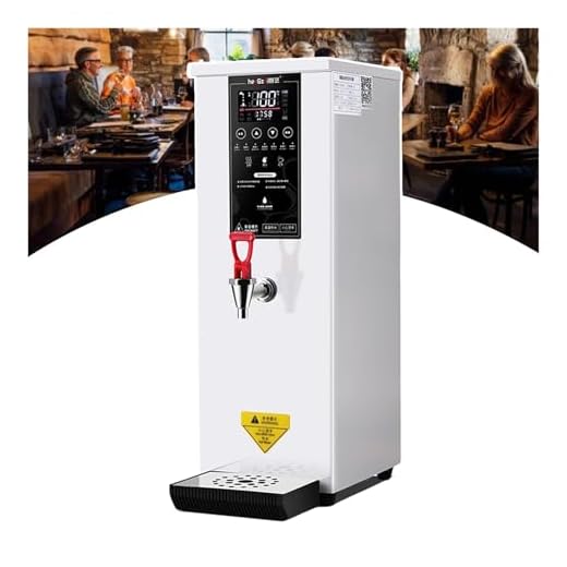 Caldera de Agua Caliente Commercial 40 Litros, 40L Llenado Automático Acero Inoxidable para Té y Café, Panel de Control Digital/Control Automático de Temperatura, Grifo Anti-Goteo - Urna de Té