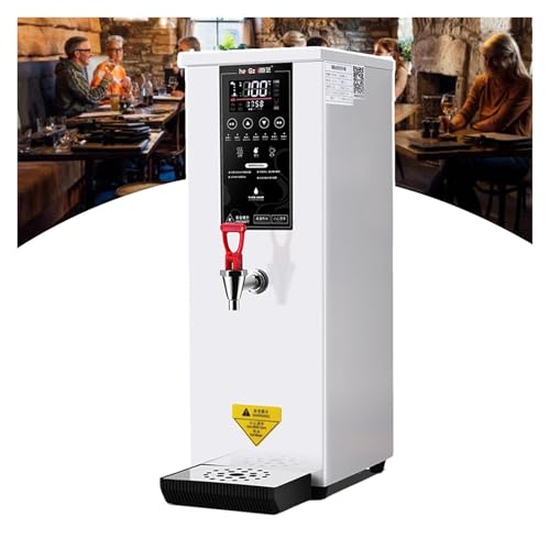 Caldera de Agua Caliente Commercial 40 Litros, 40L Llenado Automático Acero Inoxidable para Té y Café, Panel de Control Digital/Control Automático de Temperatura, Grifo Anti-Goteo - Urna de Té