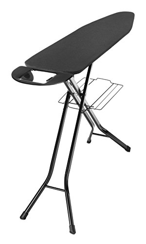 Whitmor Deluxe 4-Leg Board with Mesh Top and Iron Rest, Black