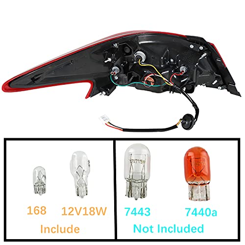 Munirater Outer Tail Light Assembly Replacement For 2016-2018 Nissan Altima, Replaces Tail Light Rear Brake Lamp Right Passenger Side 26550-9Hs0A Ni2805106 #TOP2