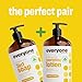 Everyone 2-in-1 Lotion for Hands/Body, 32 ounce (Pack of 2) Coconut and Lemon made with Essential Oils for Men and Women
