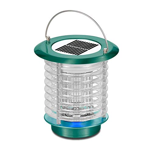 Lámpara matamosquitos portátil para exteriores, con energía solar, resistente al agua, con doble función: matamosquitos y luz de jardín combinadas, con alimentación por USB, LED para matar mosquitos (