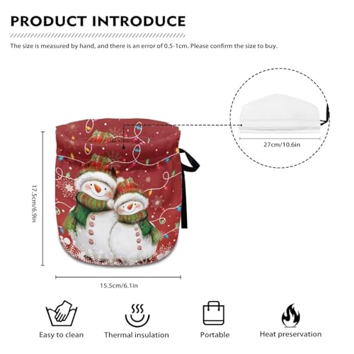Image of Christmas Tea Cozy Cover Insulated Dust Cover for Teapot Snowman Tea Pot Covers for Keeping Warm Kettle Protector Covers Washable Portable Party Decoration