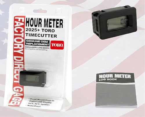Hardline Products USA Digital Hour Meter for 2025+ Toro Time Cutter Mowers - Genuine OEM Part 139-6404 - Waterproof Maintenance Gauge with 15-Year Battery - 0505