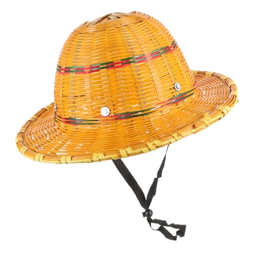 Casque en bambou tressé avec visière anti-UV pour la sécurité extérieure