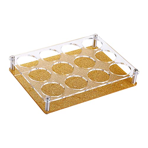 figatia Bandeja para copos de vidro Suporte para copos de acrílico Bandeja para servir economize esp
